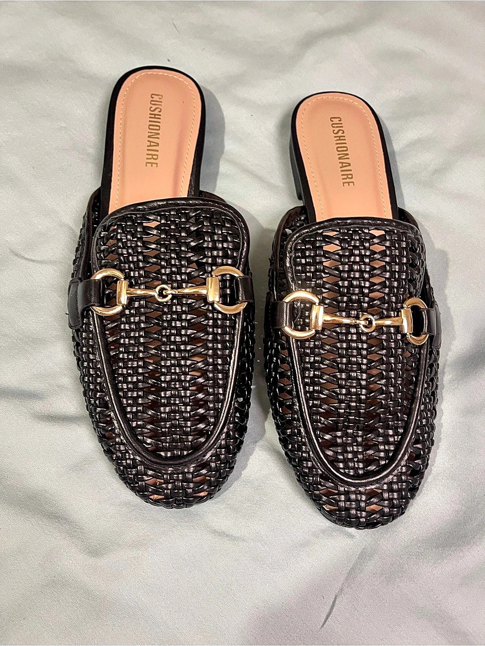 CUSHIONAIRE Yoga Slip On Mule Black & Brown US 8 M